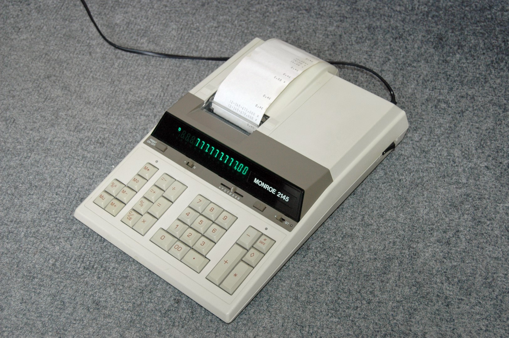 Monroe 2145 elctronische rekenmachine met printer